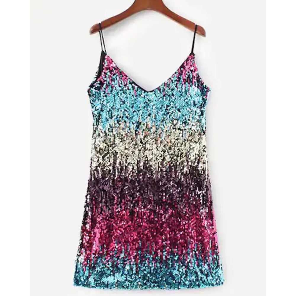 Sequin Slip Cami Dress - Picture 2 of 6
